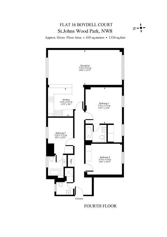 Floorplan 1 for St. Johns Wood Park London NW8