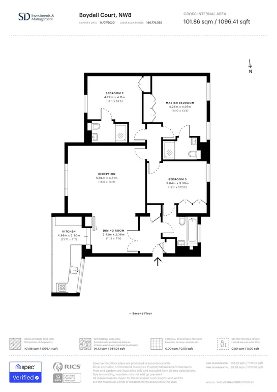 Floorplan 1 for St. Johns Wood Park London NW8