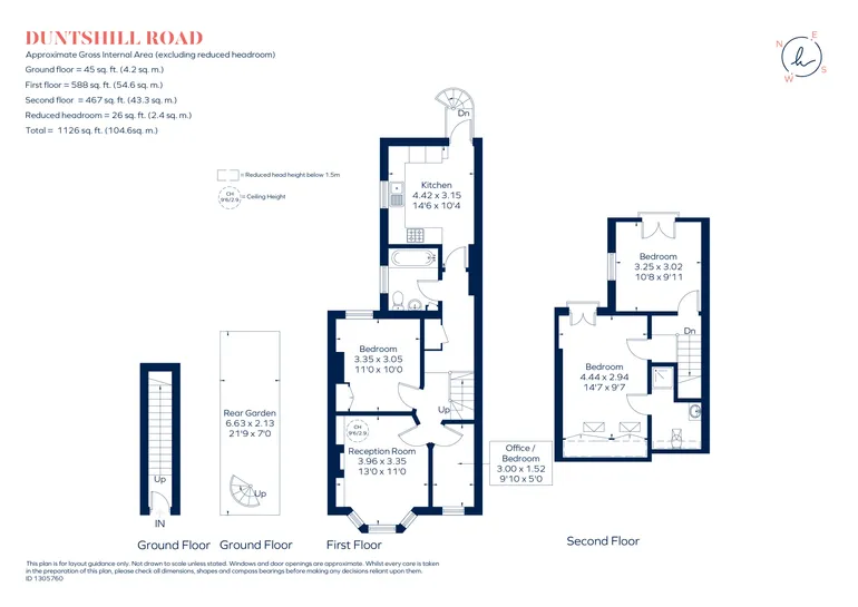 Floorplan 1 for Duntshill Road, London, SW18