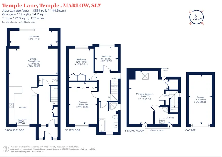 Floorplan 1 for Temple Lane, Marlow, SL7