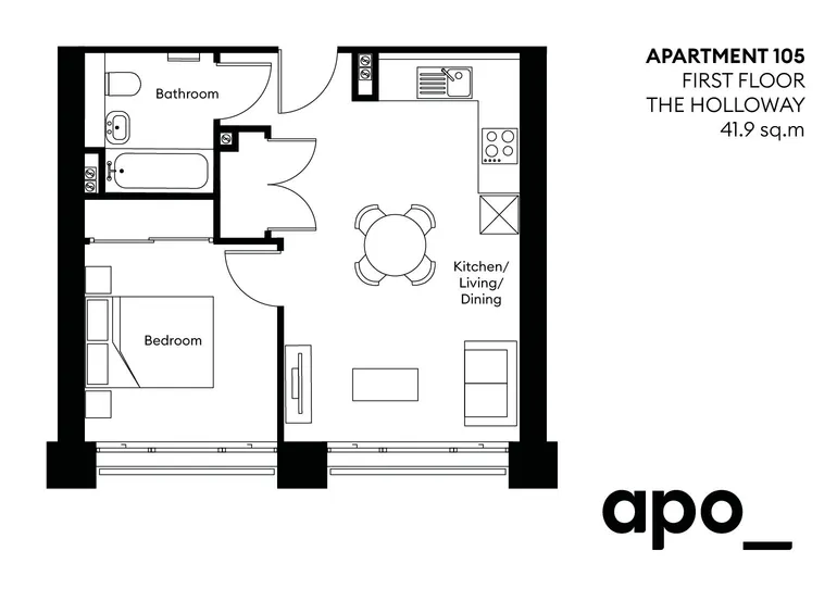Floorplan 1 for The Holloway, 14 Gough Street Birmingham B1