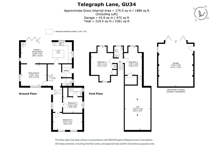 Floorplan 1 for Telegraph Lane, Four Marks, GU34