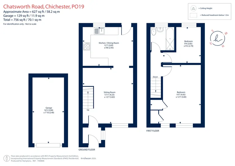 Floorplan 1 for Chatsworth Road, Chichester, PO19