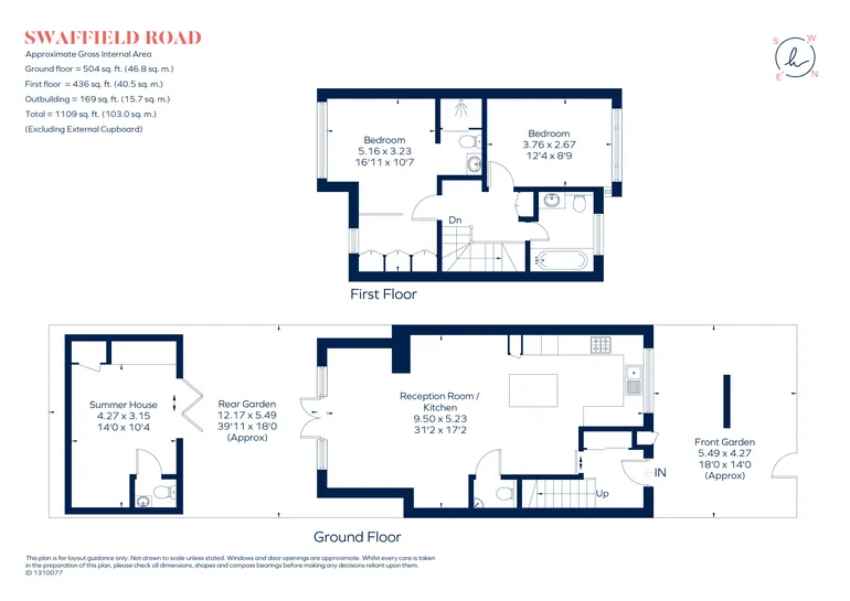 Floorplan 1 for Swaffield Road, London, SW18
