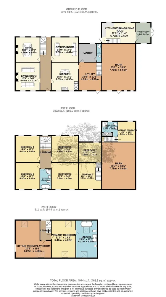 Floorplan for Castle View Farm