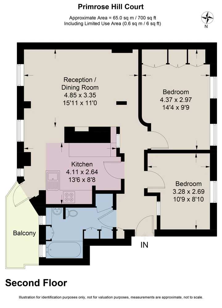 Floorplan for King Henrys Road, London, NW3