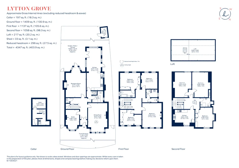 Floorplan for Lytton Grove, London, SW15