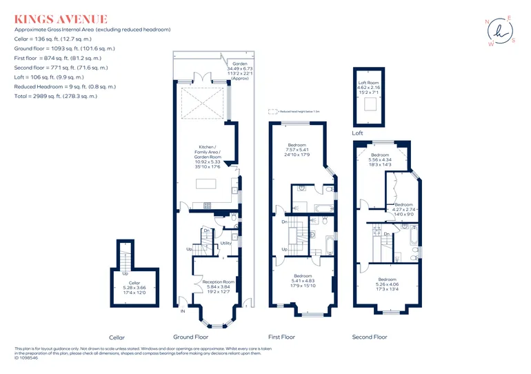 Floorplan 1 for Kings Avenue, London, N10