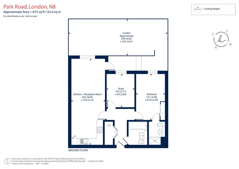 Floorplan 1 for Park Road, London, N8