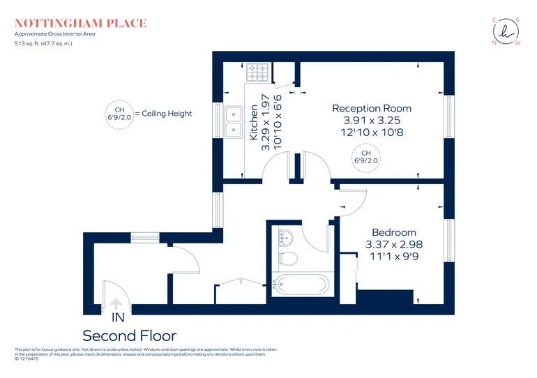 Floorplan 1 for Nottingham Place Marylebone W1U