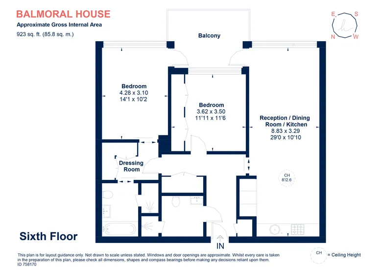 Floorplan 1 for Balmoral House, One Tower Bridge, SE1