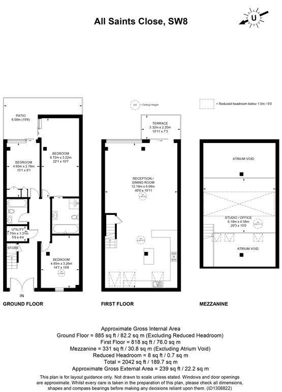 Floorplan 1 for All Saints Close London SW8