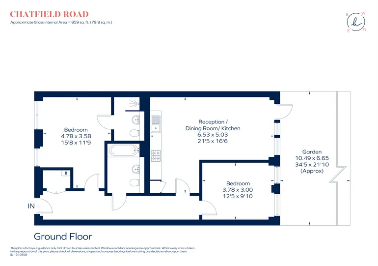 Floorplan 1 for 10 Chatfield Road, London, SW11