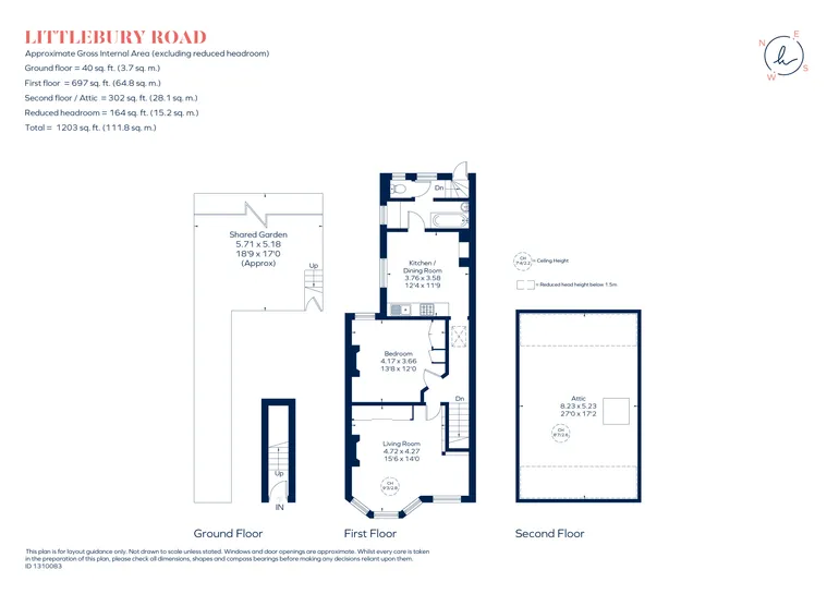Floorplan 1 for Littlebury Road, London, SW4