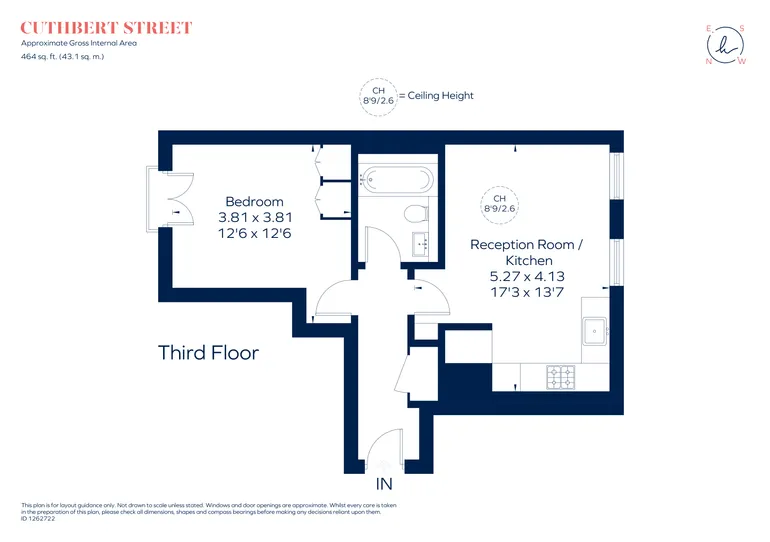 Floorplan 1 for Cuthbert Street Paddington W2