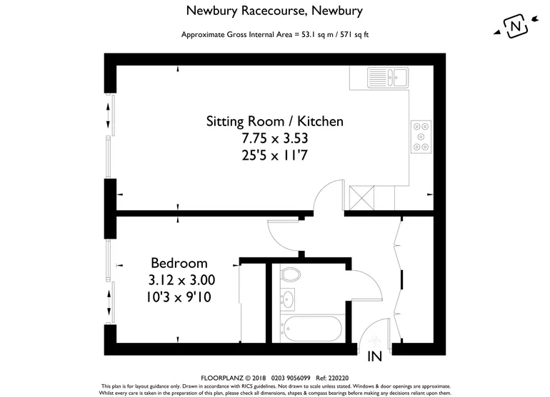 Floorplan 1 for Kingman Way Newbury Racecourse RG14