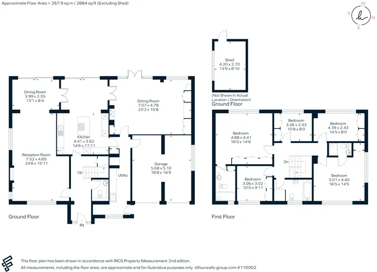 Floorplan 1 for Grange Lane, Hartley Wintney, RG27