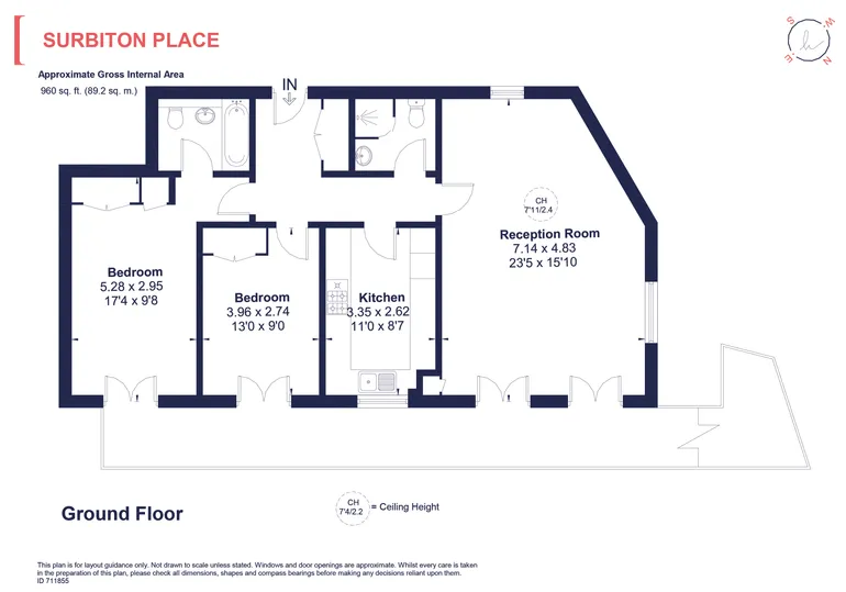 Floorplan 1 for Brighton Road, Surbiton, KT6