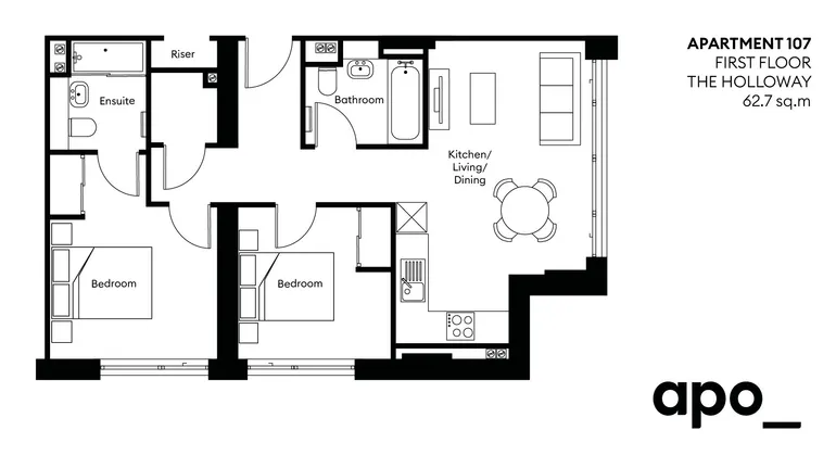 Floorplan 1 for The Holloway, Gough Street Birmingham B1
