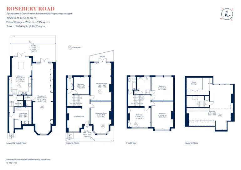 Floorplan 1 for Rosebery Road, London, N10