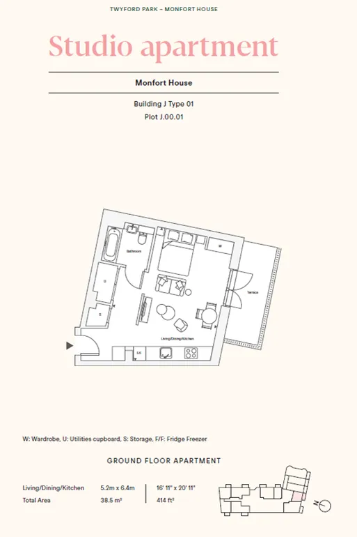 Floorplan 1 for Twyford Park, Twyford Abbey Road, London, NW10