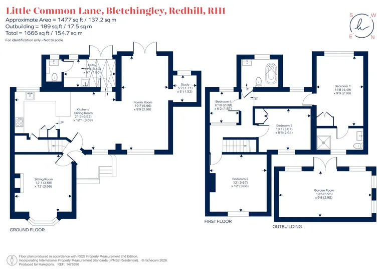 Floorplan 1 for Little Common Lane, Bletchingley, RH1