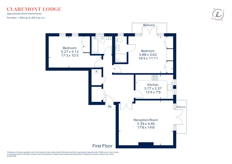 Floorplan 1 for The Downs, London, SW20
