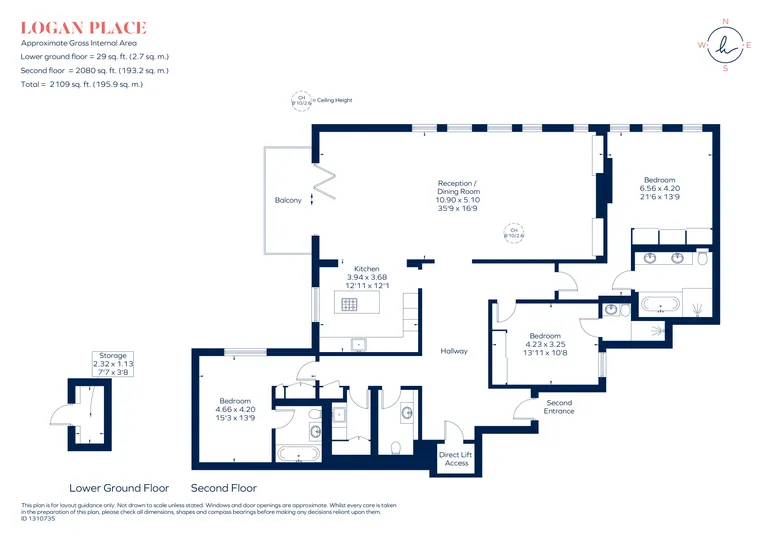 Floorplan 1 for Logan Place, London, W8