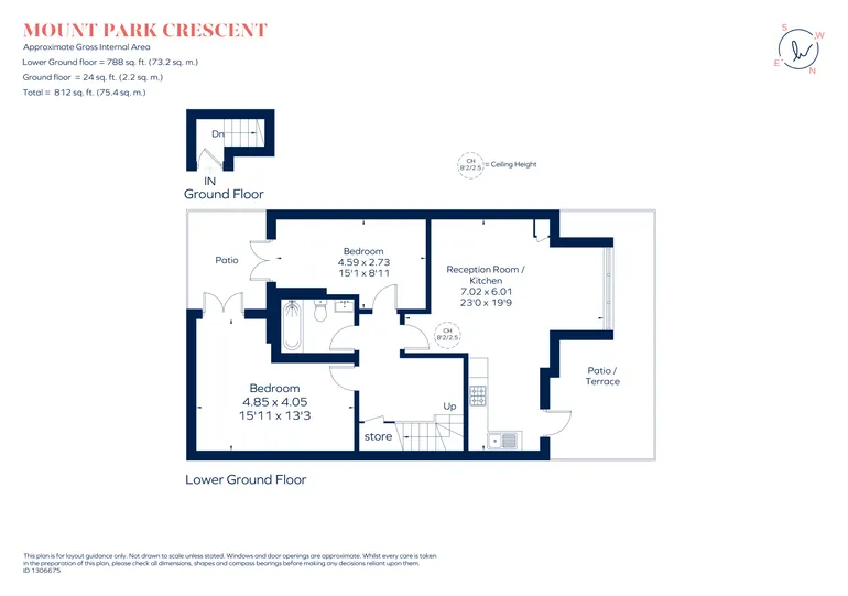 Floorplan 1 for Mount Park Crescent, Ealing, W5