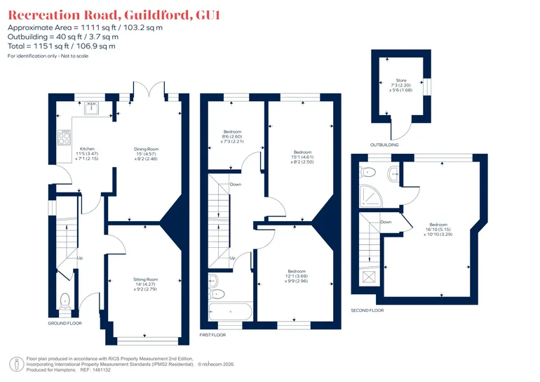 Floorplan 1 for Recreation Road, Guildford, GU1