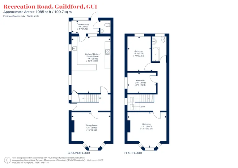 Floorplan 1 for Recreation Road, Guildford, GU1