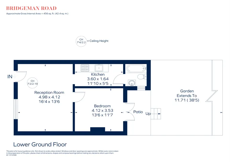 Floorplan 1 for Bridgeman Road, London, N1