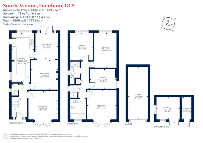 Floorplan 1 for South Avenue, Farnham, GU9