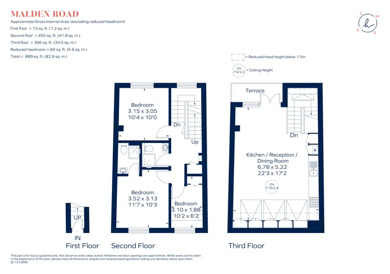 Floorplan 1 for Malden Road, London, NW5