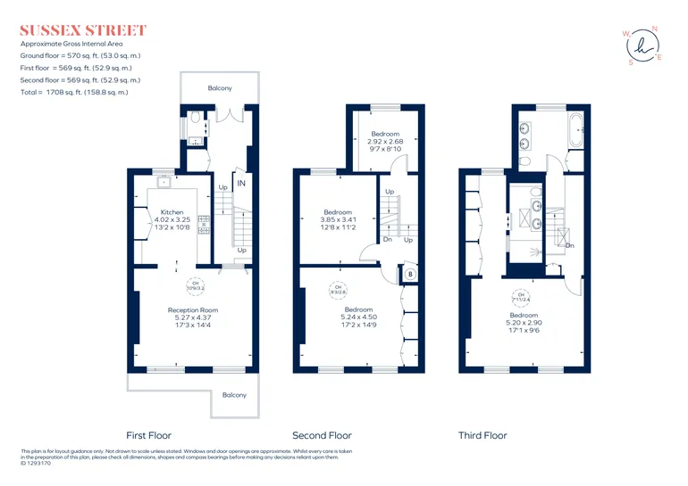 Floorplan 1 for Sussex Street, London, SW1V