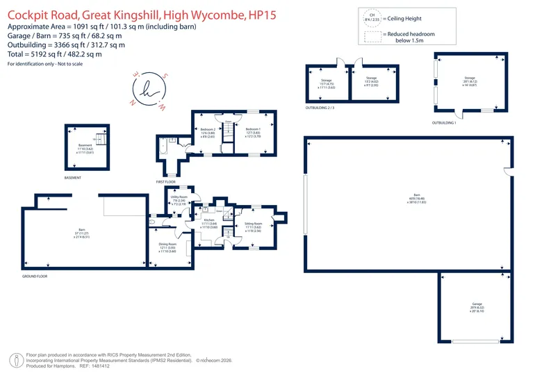 Floorplan 1 for Cockpit Road, Great Kingshill, HP15