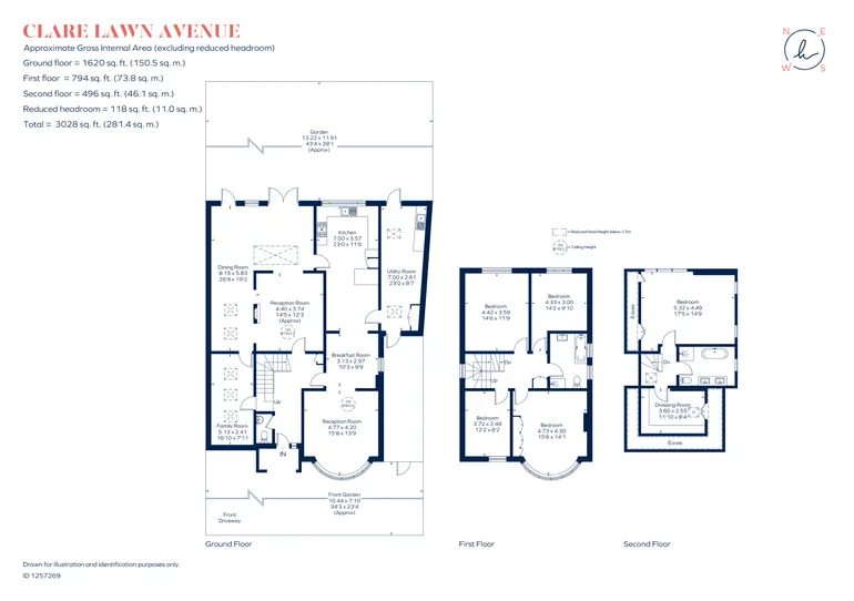 Floorplan 1 for Clare Lawn Avenue London SW14