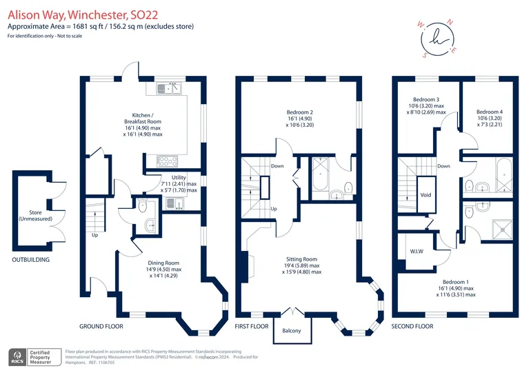 Floorplan 1 for Alison Way Winchester SO22