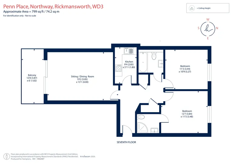 Floorplan 1 for Northway, Rickmansworth, WD3