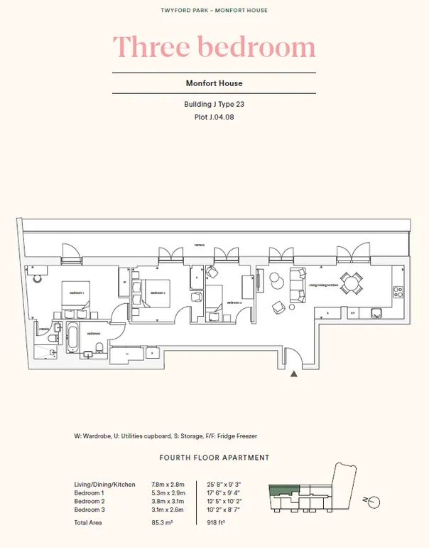 Floorplan 1 for Twyford Park, Twyford Abbey Road, London, NW10