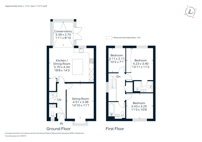 Floorplan 1 for Grove Close, Farnham, GU10
