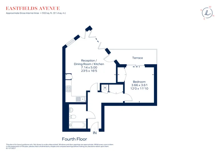Floorplan 1 for Eastfields Avenue, London, SW18