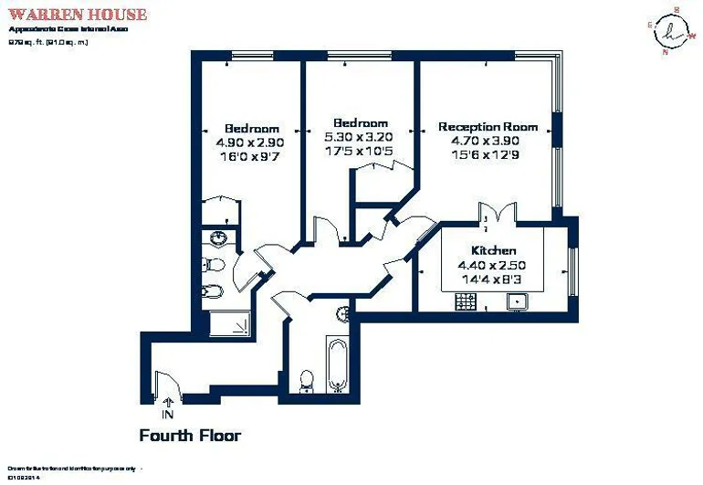 Floorplan 1 for Warren House, Beckford Close London W14