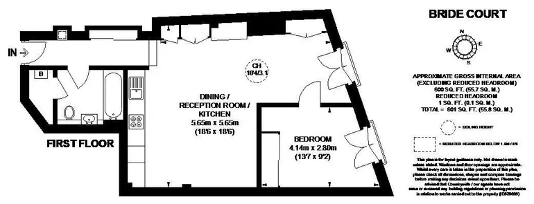 Floorplan 1 for Bride Court London EC4Y
