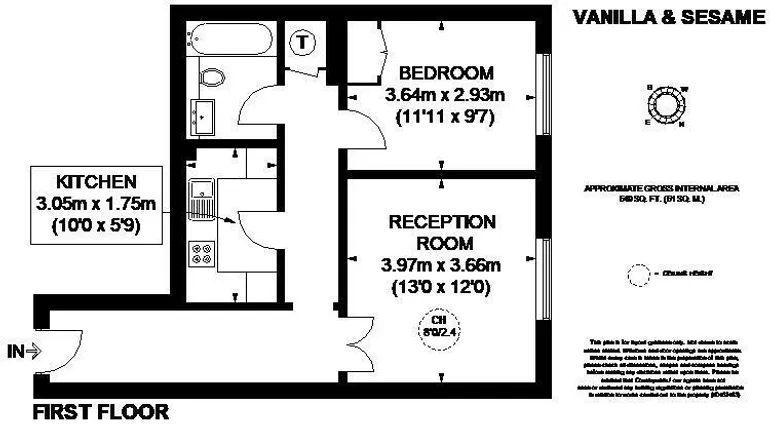 Floorplan 1 for Vanilla  Sesame Court, Shad Thames, SE1
