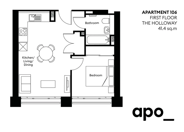 Floorplan 1 for The Holloway, 12 Ellis Street Birmingham B1