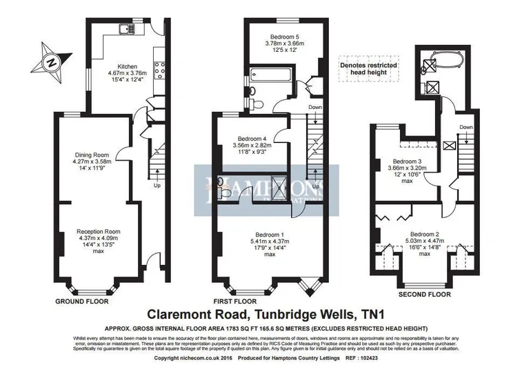 Floorplan 1 for Claremont Road Tunbridge Wells TN1
