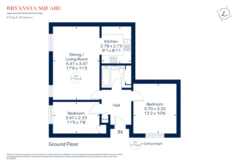 Floorplan 1 for Enford Street Marylebone W1H