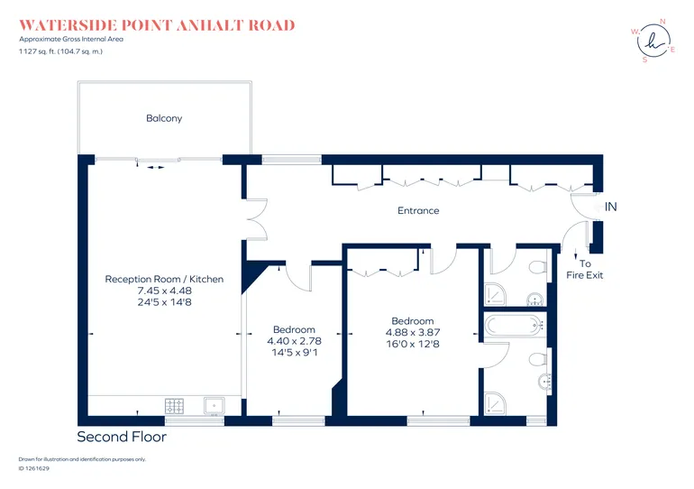 Floorplan 1 for Anhalt Road, SW11