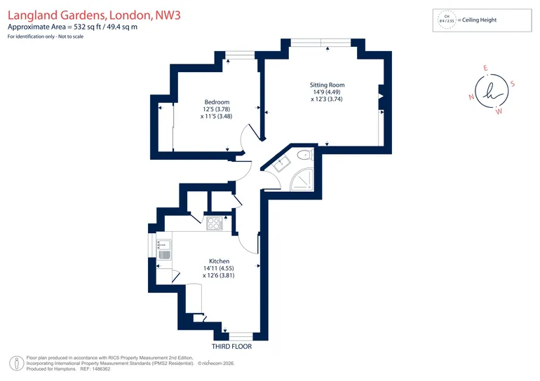 Floorplan 1 for Langland Gardens London NW3